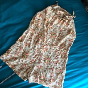 Off white floral romper